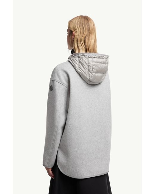 Moncler Gray Reposse 3-In-1 Wool & Cashmere Short Down Jacket