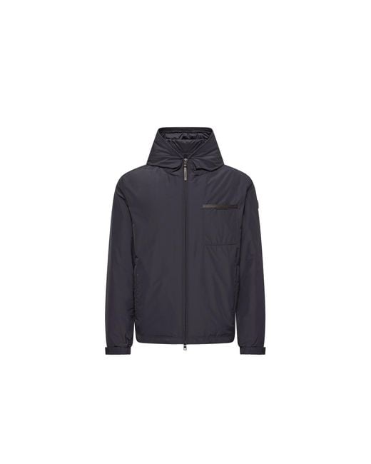 Moncler Blue Moncler Austerin Hooded Short Down Jacket for men