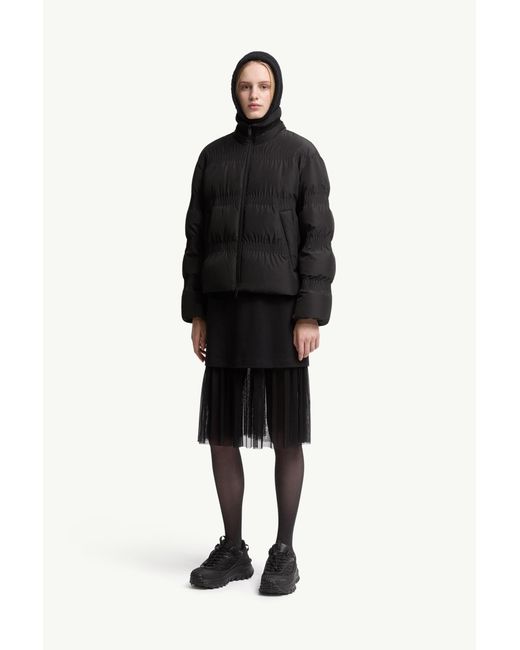 Moncler Black Ravignan Gather-Quilted Short Down Jacket