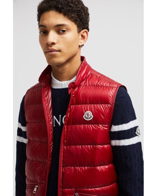 Moncler Gui Packable Down Gilet in Red for Men Lyst UK