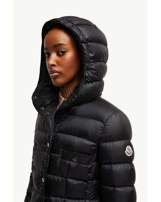 Moncler Black Hirma Hooded Long Down Jacket