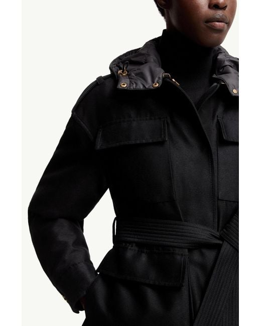 Moncler Black Essalois Hooded Down Field Jacket