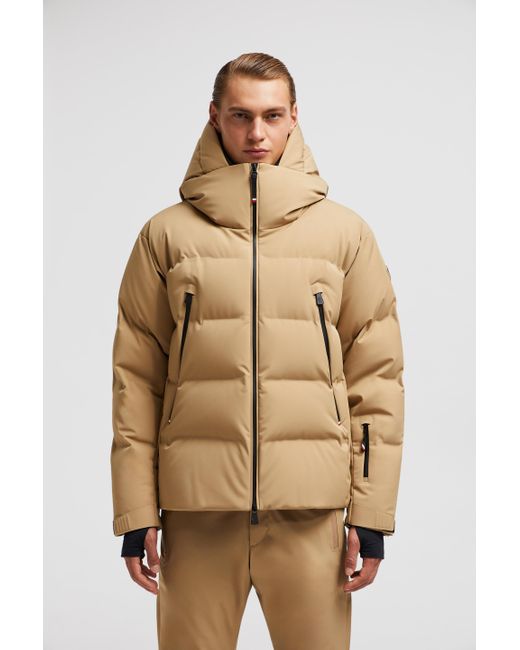 Moncler Natural Fellberg Hooded Ski Down Jacket for men