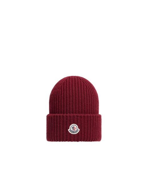 Moncler Red Moncler Wool & Cashmere Beanie for men
