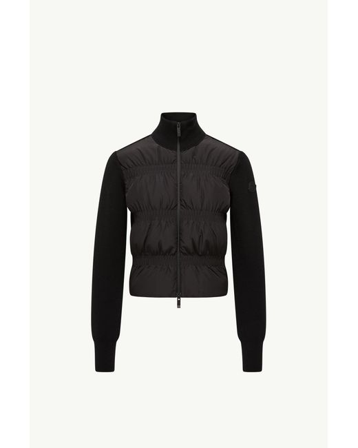 Cárdigan Con Cremallera De Lana Acolchada, Mujer, Talla Moncler de color Black