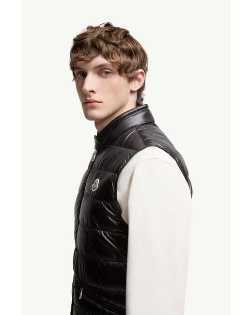 Moncler Black Vests for men