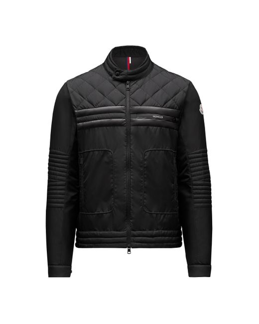 Moncler Atiu Biker Jacket in Black for Men | Lyst