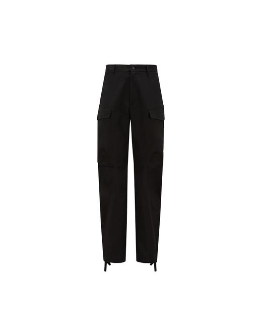 Pantaloni cargo in gabardine di Moncler in Black da Uomo