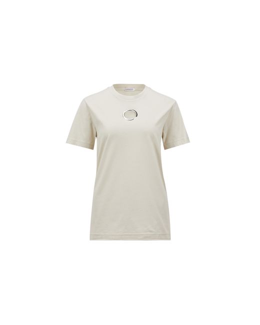 Camiseta De Algodón Con Ojal X Willow Smith, Mujer, Talla Moncler Willow Smith de color White