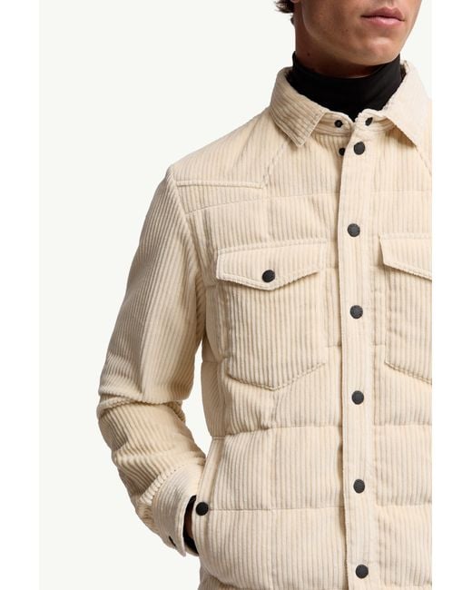 メンズ Moncler Geltダウンシャツジャケット Natural
