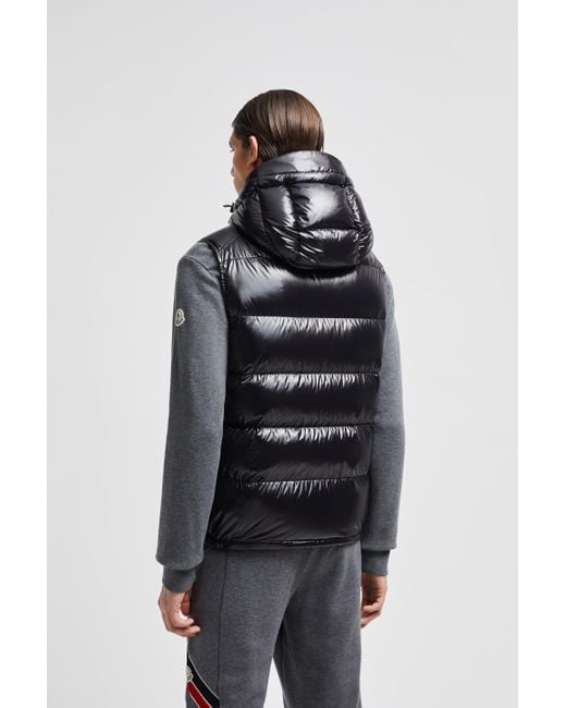 Moncler Bormes Hooded Down Vest in Black for Men Lyst