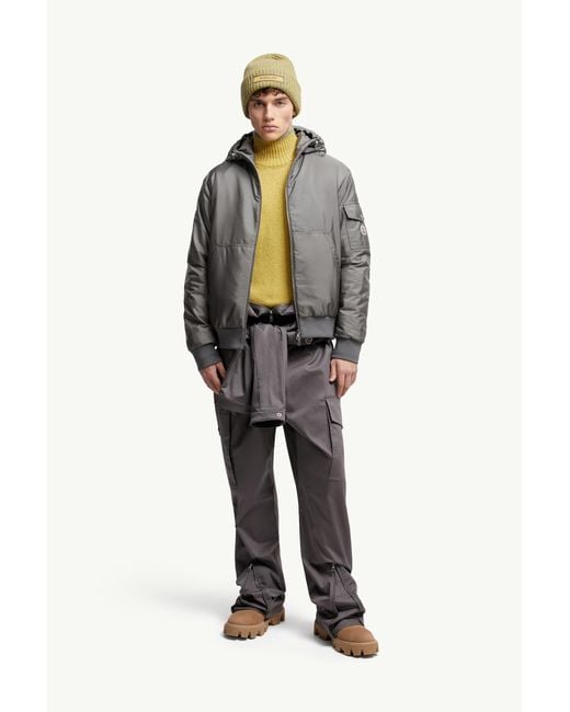 Moncler Gray Poiliot Hooded Short Down Jacket for men