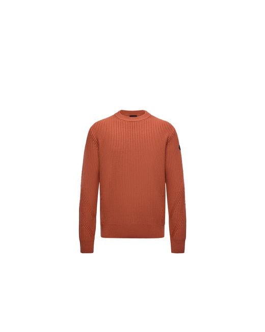 Moncler Red Wool Jumper With Pocket for men