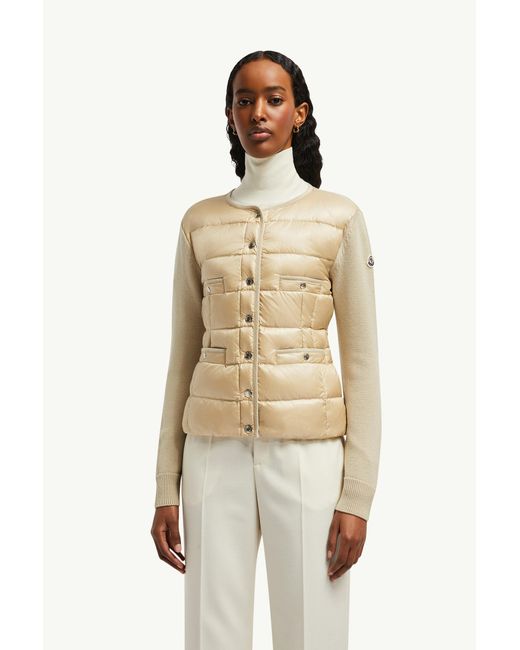 Cárdigan De Lana Acolchado, Talla Moncler de color Natural