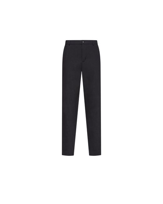 Moncler Blue Moncler Technical Linen Blend Trousers for men