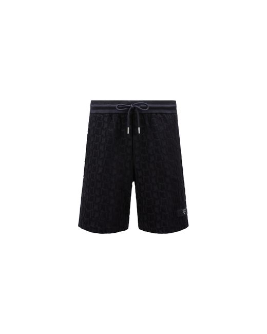 Moncler Black Terrycloth Shorts for men