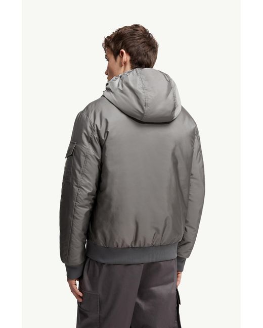 Moncler Gray Poiliot Hooded Short Down Jacket for men