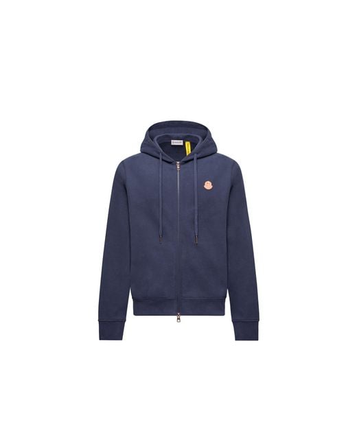 Moncler x Gilga Farm entworfen von Donald Glover Blue Moncler X Gilga Farm By Donald Glover Cotton Zip-Up Hoodie for men