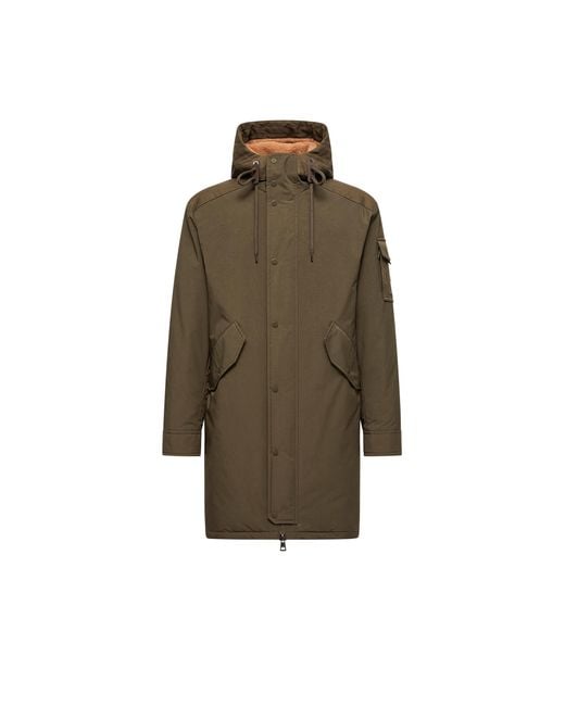Moncler Green Moncler Nahan Hooded Long Down Parka for men