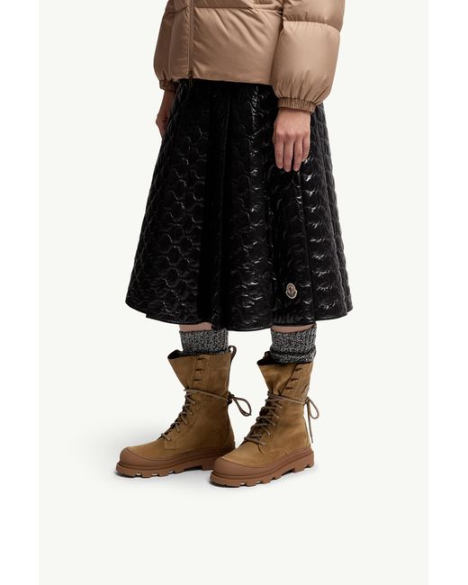 Botas Con Cordones De Ante Vera High, Mujer, Talla Moncler de color Brown