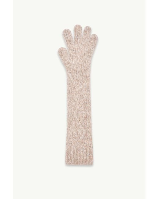 Moncler White Alpaca Blend Gloves