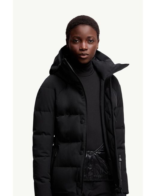 Moncler Black Guyane Daunen-Skijacke Mit Kapuze, Größe