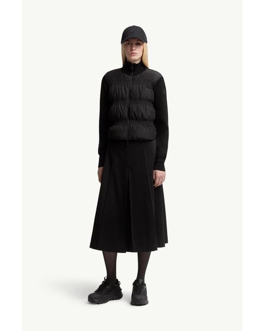 Cárdigan Con Cremallera De Lana Acolchada, Mujer, Talla Moncler de color Black