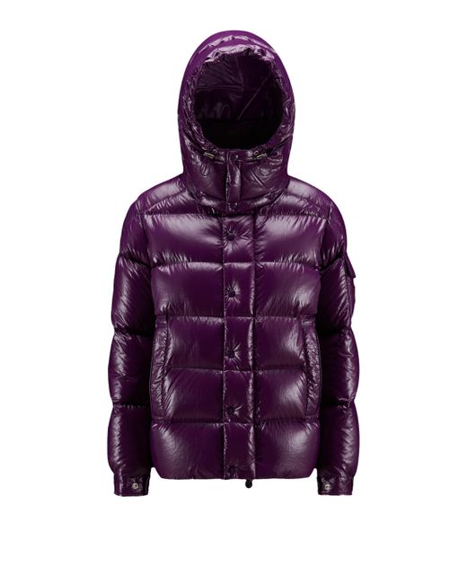 Moncler Synthetic Maya 70 Short Down Jacket in Purple | Lyst