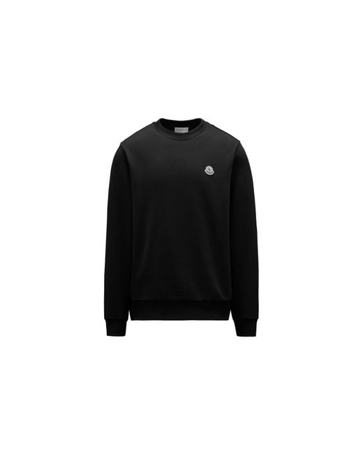 Moncler Black Logo Patch Sweatshirt for men