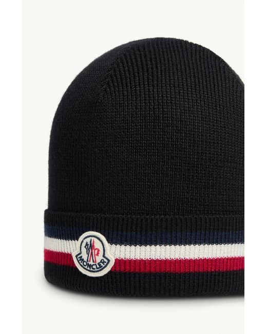 Gorro De Lana Tricolor, Hombre, Talla Moncler de hombre de color Black
