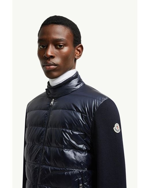 Cárdigan Acolchado De Lana Con Cremallera, Hombre, Talla Moncler de hombre de color Blue