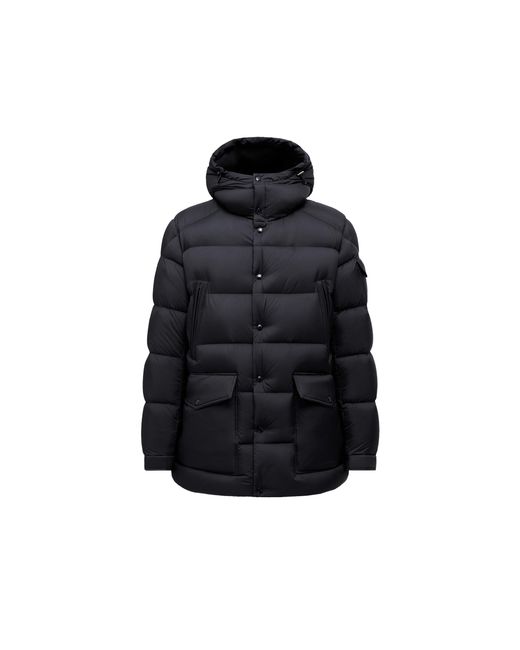 Moncler Black Moncler Bretagne Hooded Mid-Length Down Jacket for men