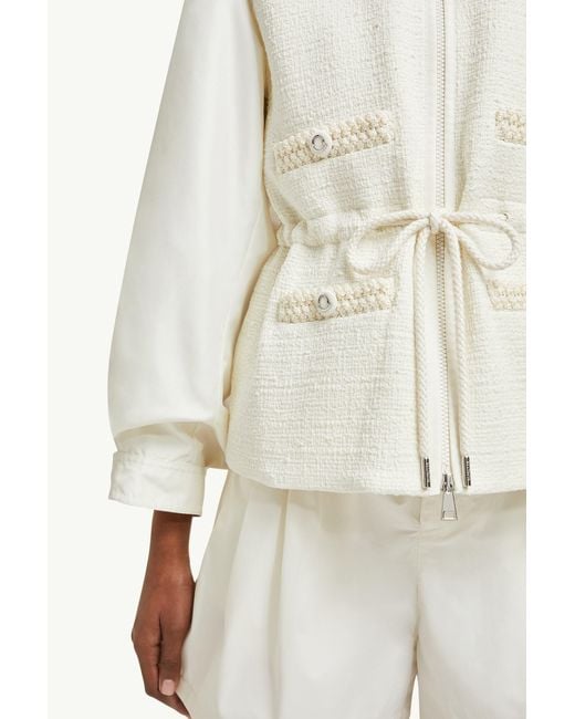 Moncler White Fermont Hooded Field Jacket