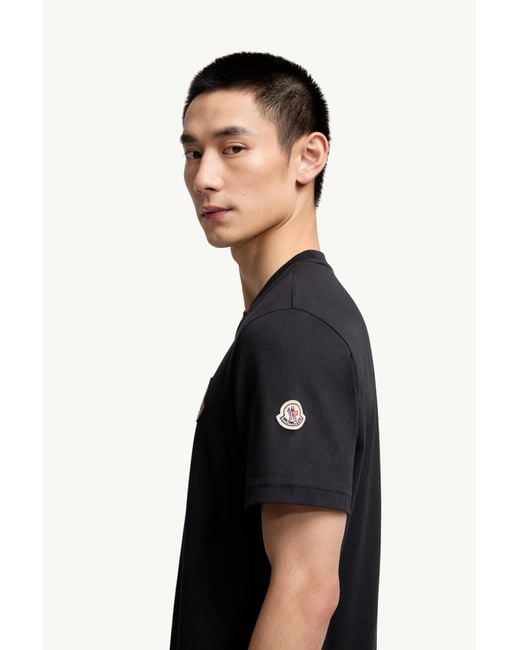 Camiseta De Algodón Con Logotipo Mon Duck, Hombre, Talla Moncler de hombre de color Black