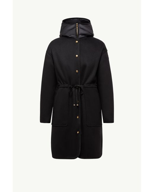 Moncler Black Bonreposse 3-In-1 Wool & Cashmere Long Down Jacket
