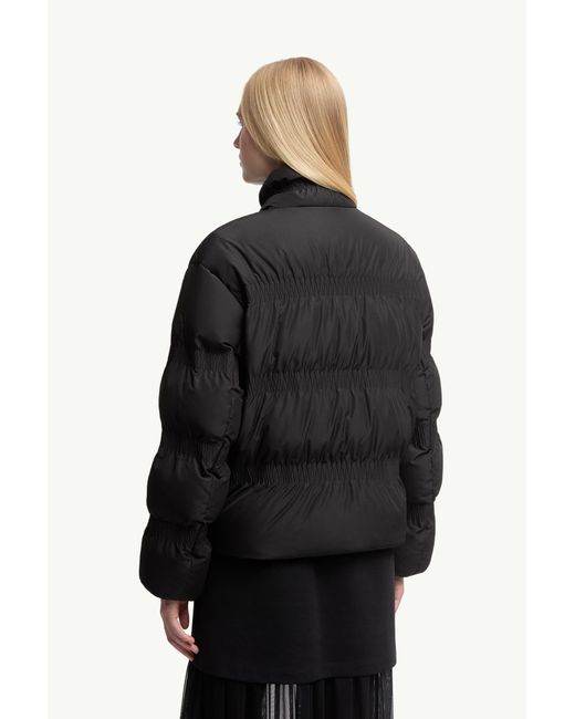 Moncler Black Ravignan Gather-Quilted Short Down Jacket