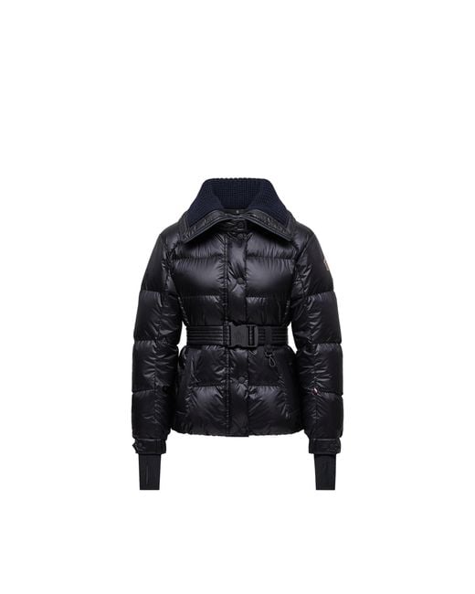 Moncler Black Bataillouse Belted Down Ski Jacket