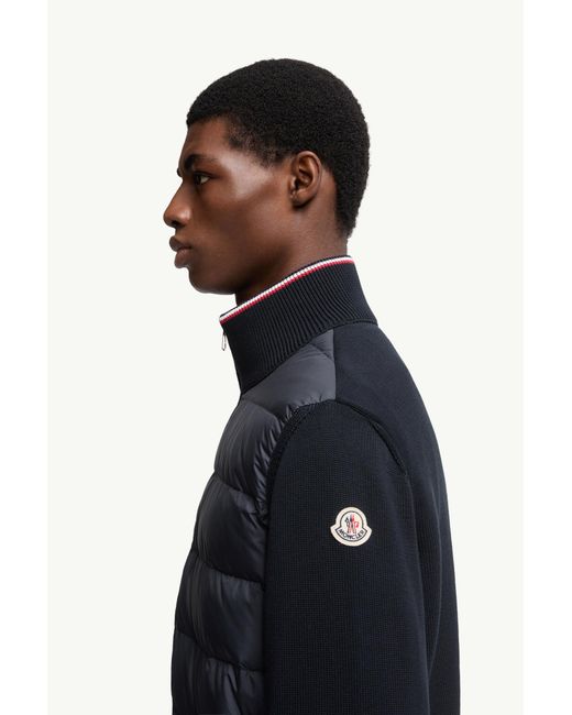 Cárdigan Acolchado De Algodón Con Cremallera, Hombre, Talla Moncler de hombre de color Blue