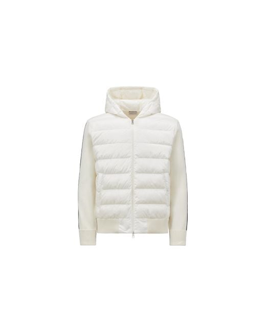 Moncler Natural Padded Wool Hoodie for men