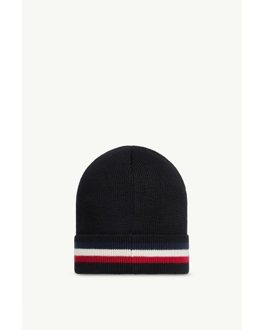 Gorro De Lana Tricolor, Hombre, Talla Moncler de hombre de color Black