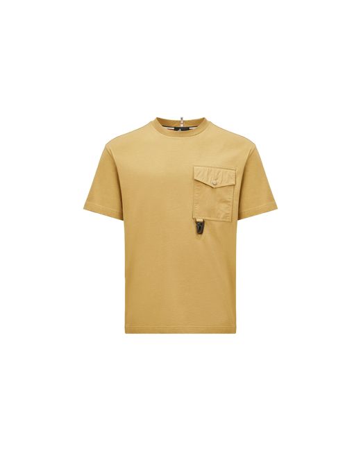 Camiseta De Algodón Con Bolsillo, Hombre, Talla Moncler de hombre de color Yellow