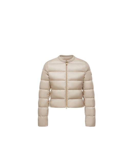 Moncler Natural Moncler Mauvezin Wool-Trimmed Short Down Jacket