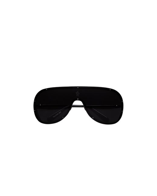 MONCLER LUNETTES Black Avionn Shield Sunglasses for men