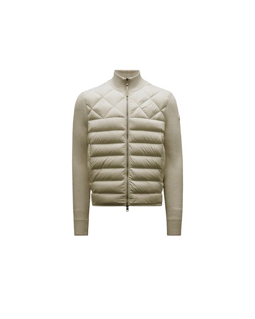 Moncler Gray Padded Cotton Cardigan for men
