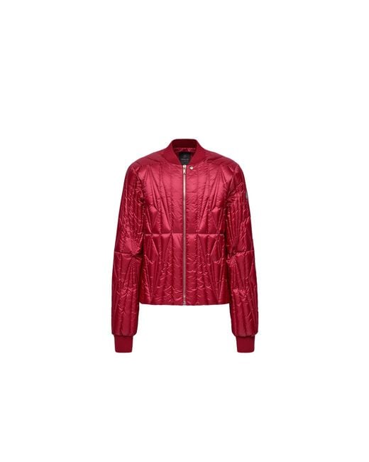 Moncler Red Moncler Geocamo Flight Down Bomber Jacket