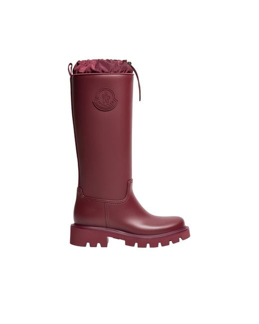 Moncler Red Moncler Kickstream High Rain Boots