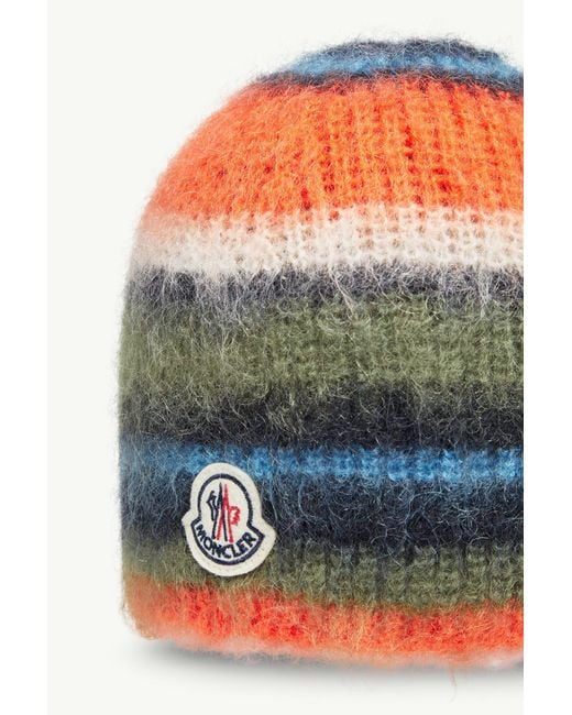 Gorro De Mohair De Rayas, Hombre, Talla Moncler de hombre de color Red
