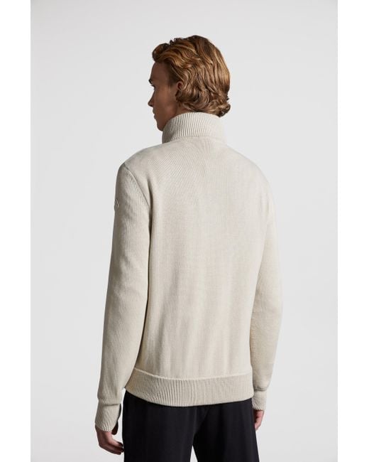 Moncler White Padded Cotton Zip-up Cardigan for men