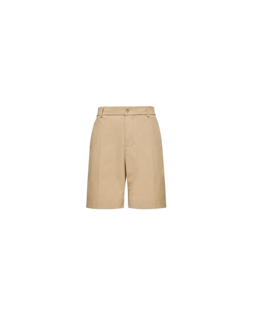 Moncler Natural Moncler Seersucker Shorts for men