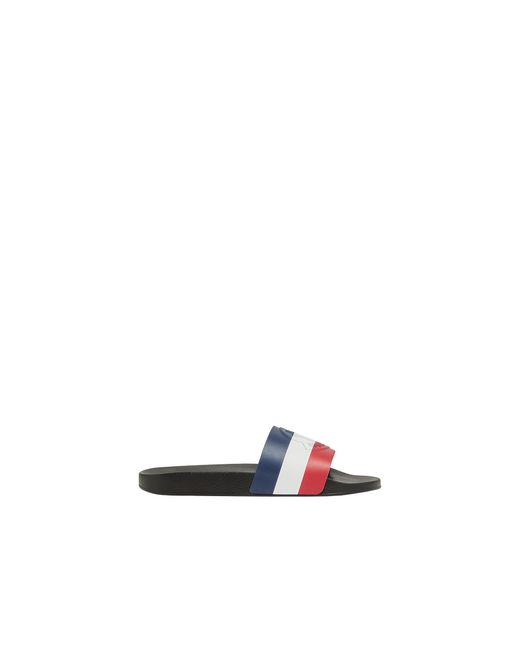 Moncler Blue Moncler Basile Rubber Sliders for men